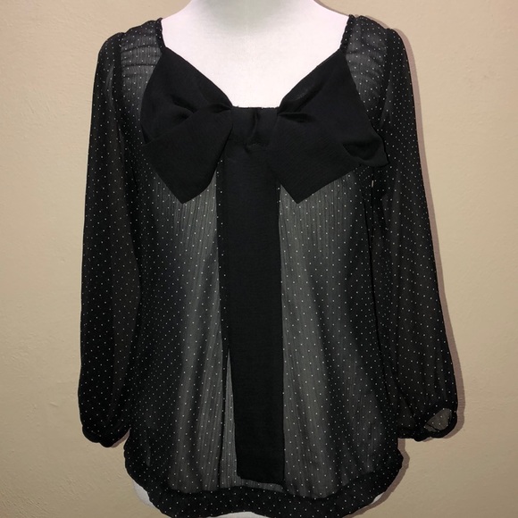 Zara Tops - Zara Basic XS blouse with bow